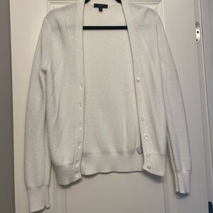 J. CREW SIZE M CARDIGAN WHITE WITH SPARKLES